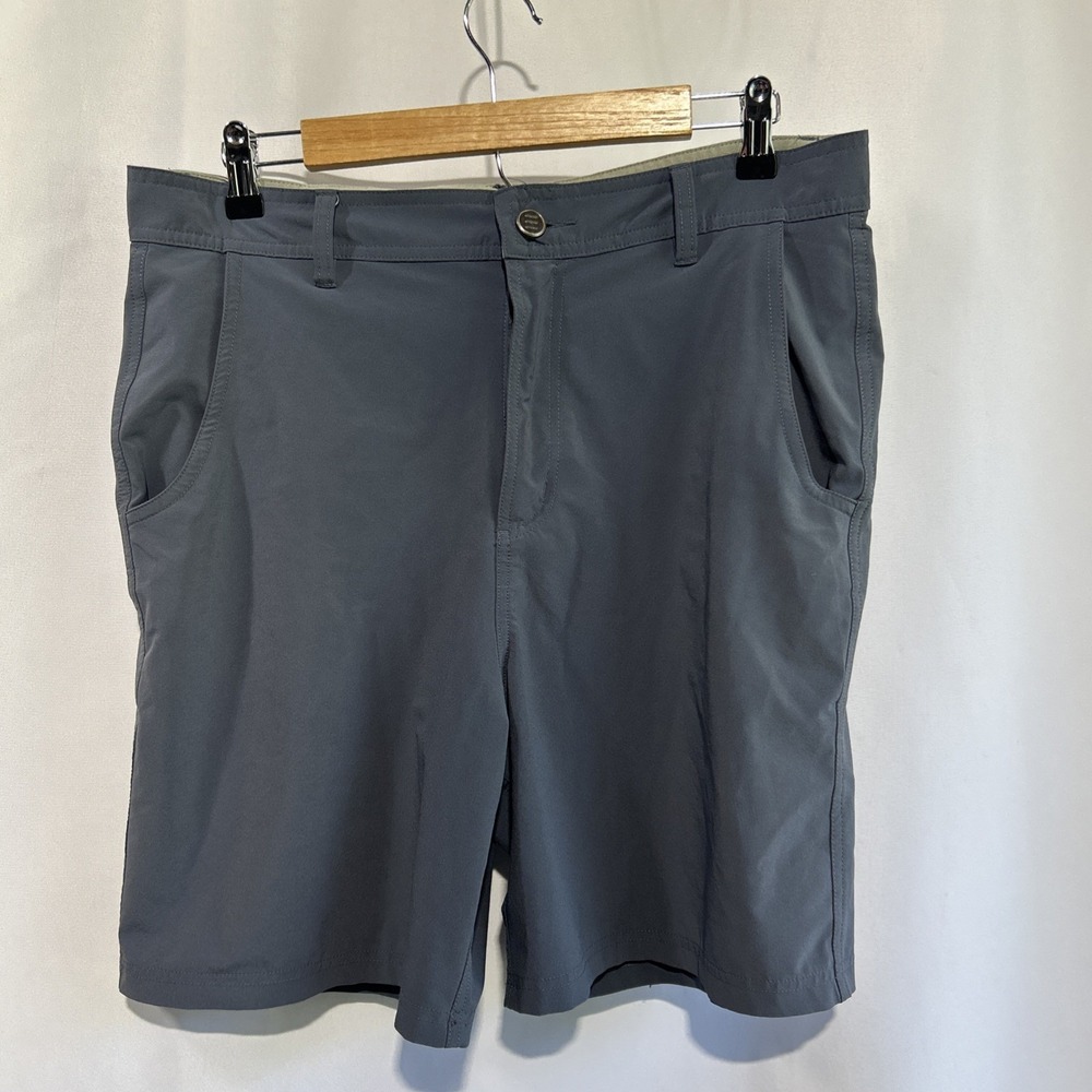 Free Fly Performance Shorts Mens 32 Blue Stretch 9'' Inseam Golf Chino Hybrid